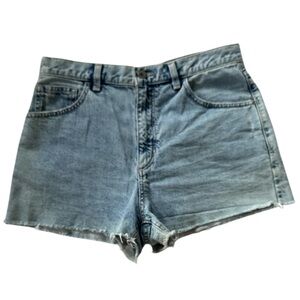 Light Wash High Rise Denim Shorts